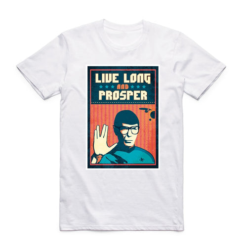 Asian Size Printing Movie Live Long and Prosper T-shirt