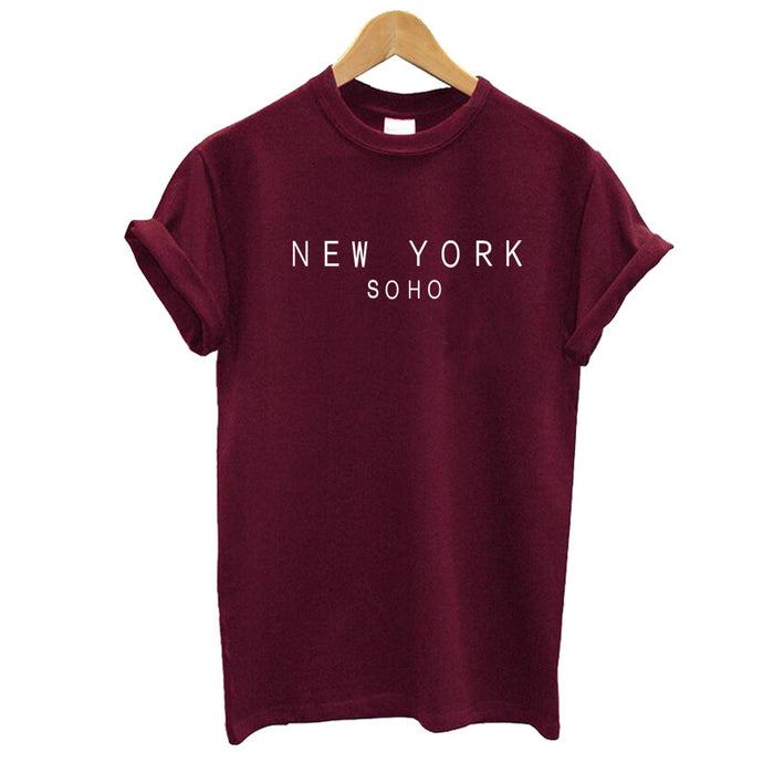 New York Soho Letter Tshirts